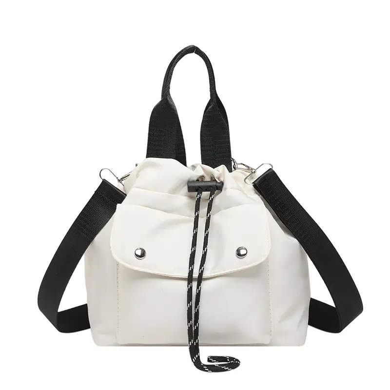 Women's White Black Contrast Shoulder Bag 2025 - Image 8