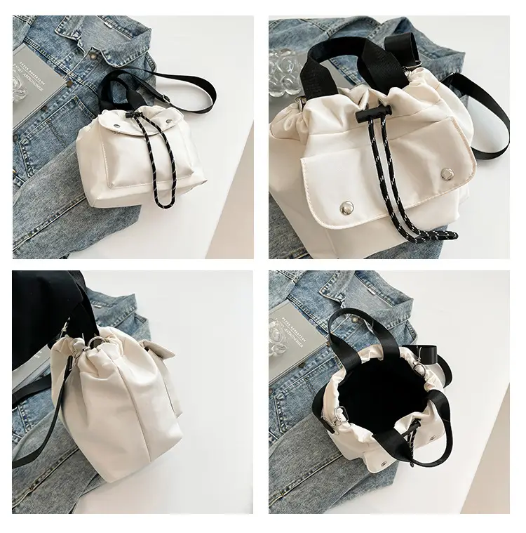 Women's White Black Contrast Shoulder Bag 2025 — feature 8