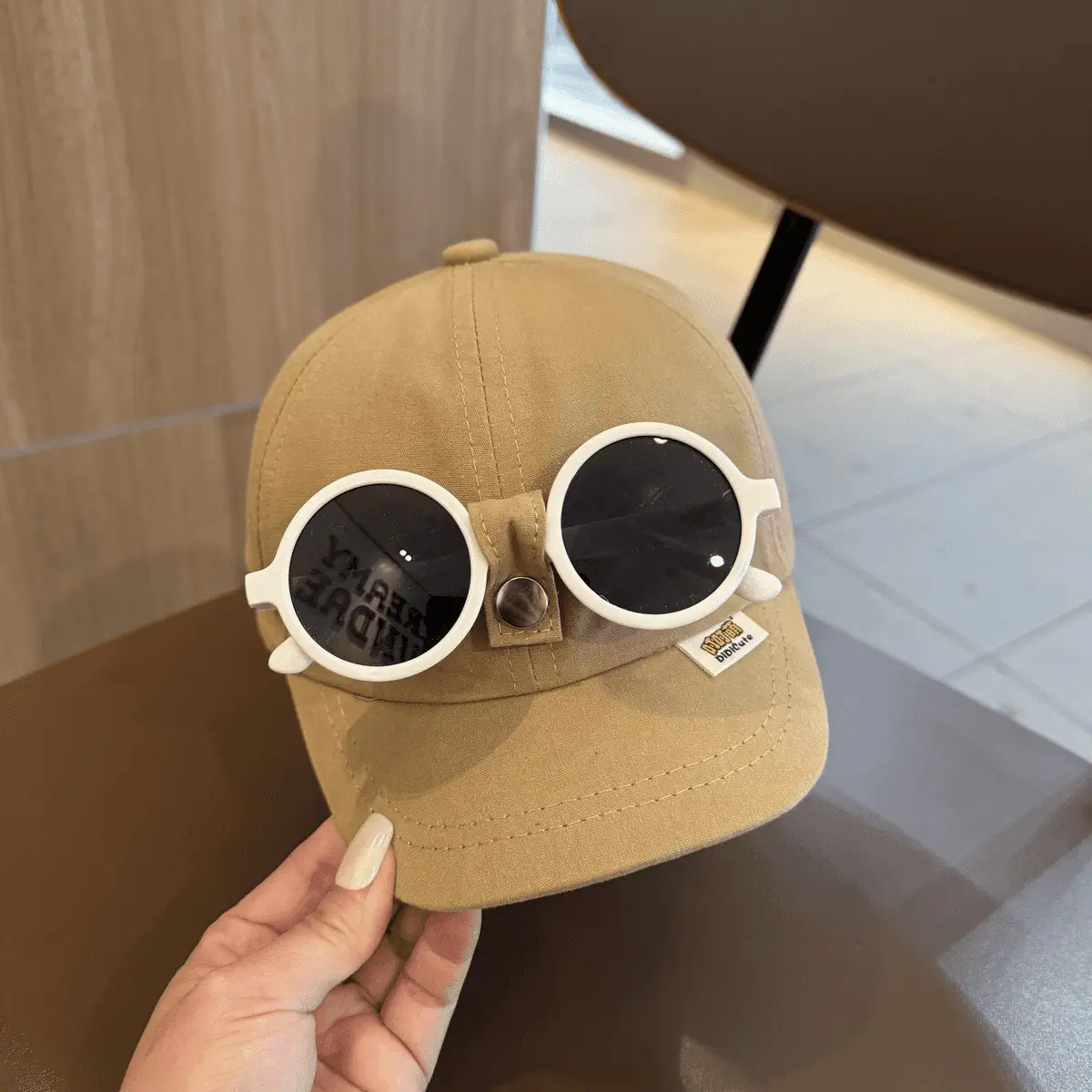 Trendy Kids Sunglasses Cap Red Black - Image 2