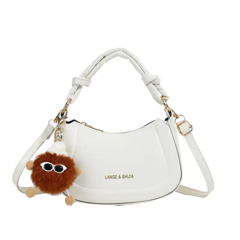 French Style White Shoulder Crossbody Bag for Women - Image 13