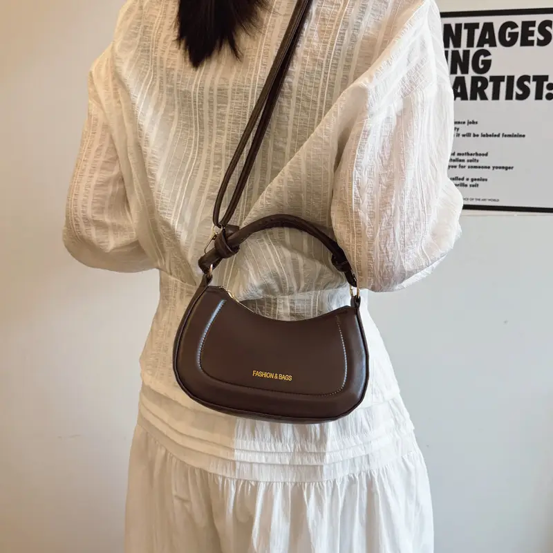 French Style White Shoulder Crossbody Bag for Women - Image 3