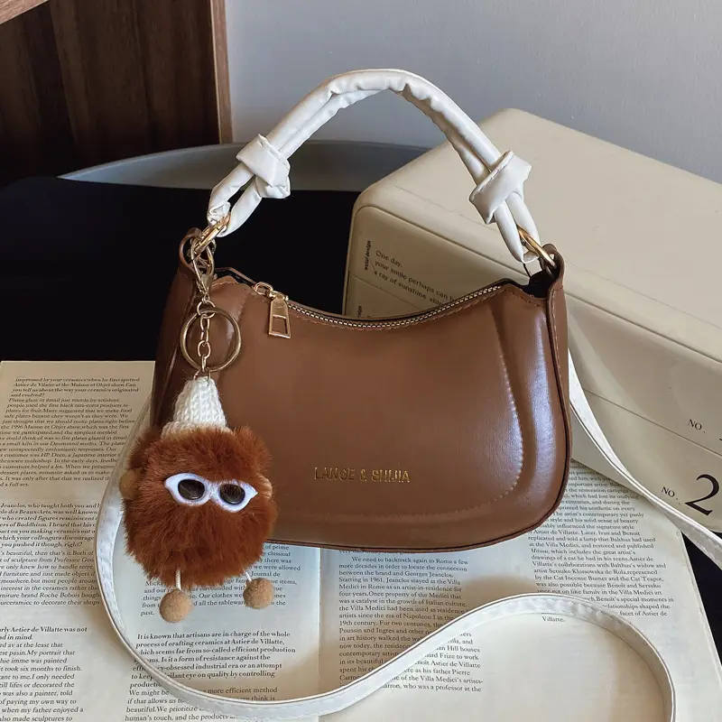French Style White Shoulder Crossbody Bag for Women - Image 6