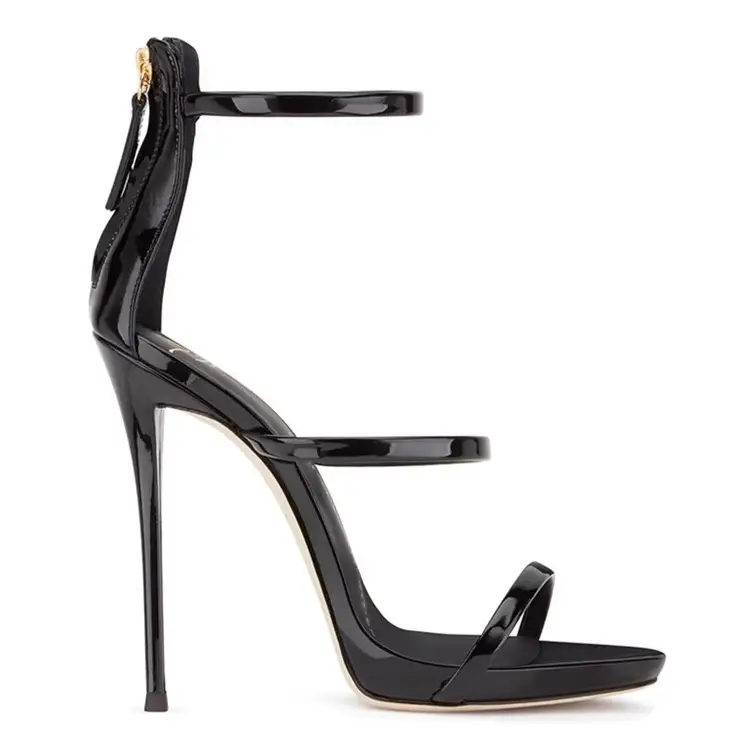 2026 New Summer Sexy Runway High-Heeled Black Platform Nude Sandals with Thin Straps and Thin Heels for Women — feature 6