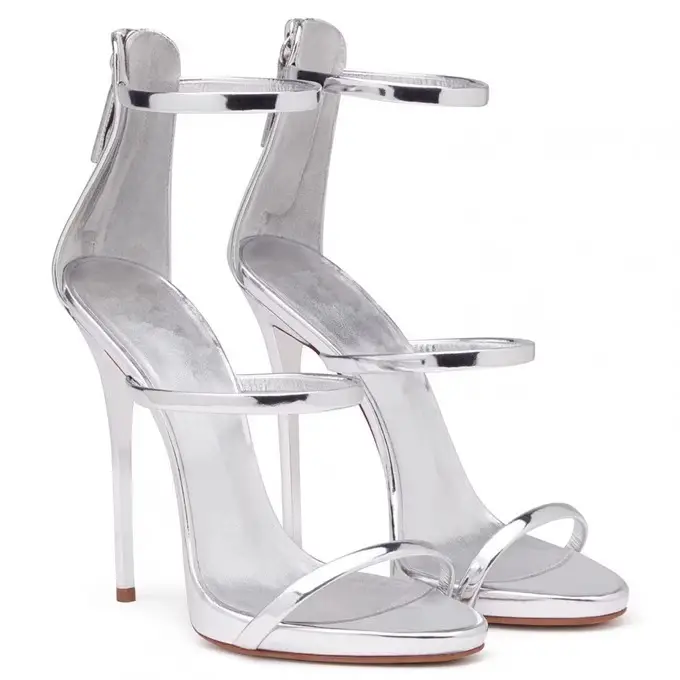 2026 New Summer Sexy Runway High-Heeled Black Platform Nude Sandals with Thin Straps and Thin Heels for Women - Image 2