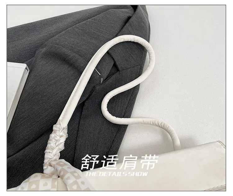 Pink Silk Textured Shoulder Bag with Silk Scarf — feature 6