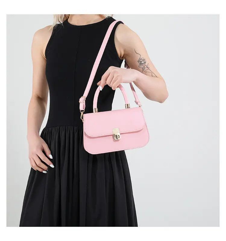 Pink Korean Style Shoulder Crossbody Bag for Women — feature 17