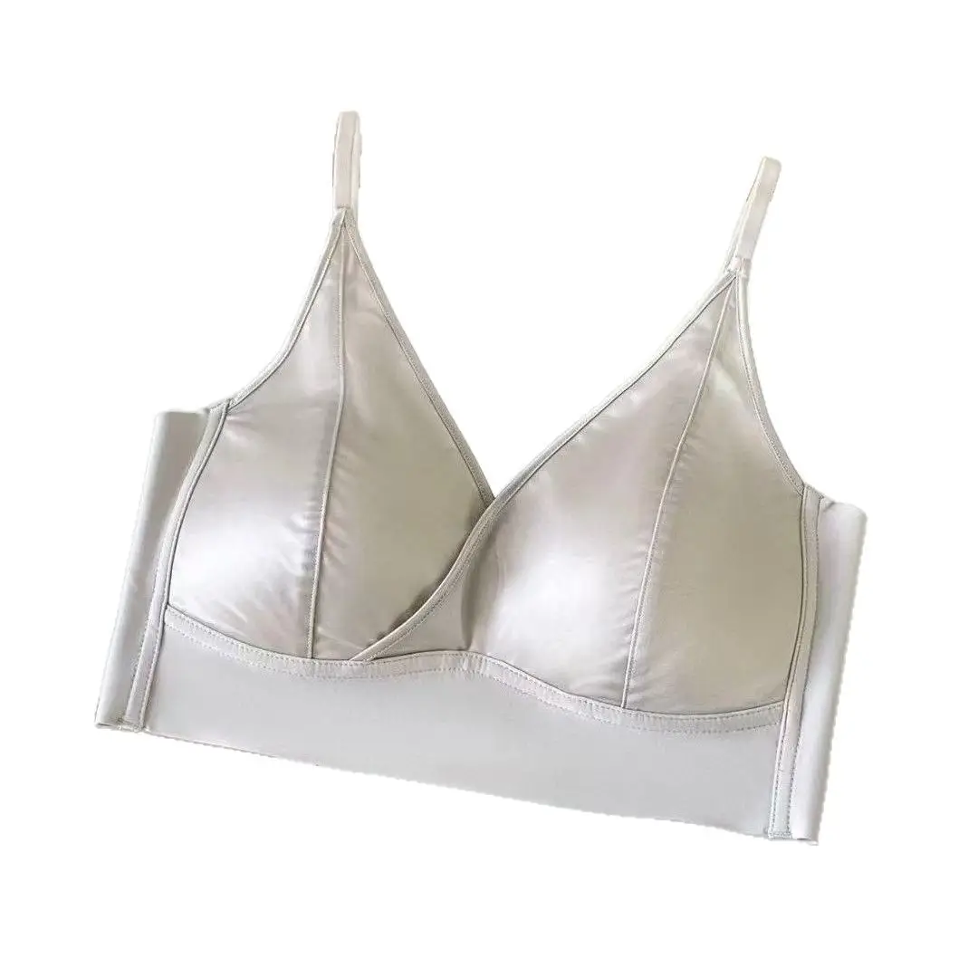 Spring & Summer Glossy Triangle Cup Bra One Piece - Image 9