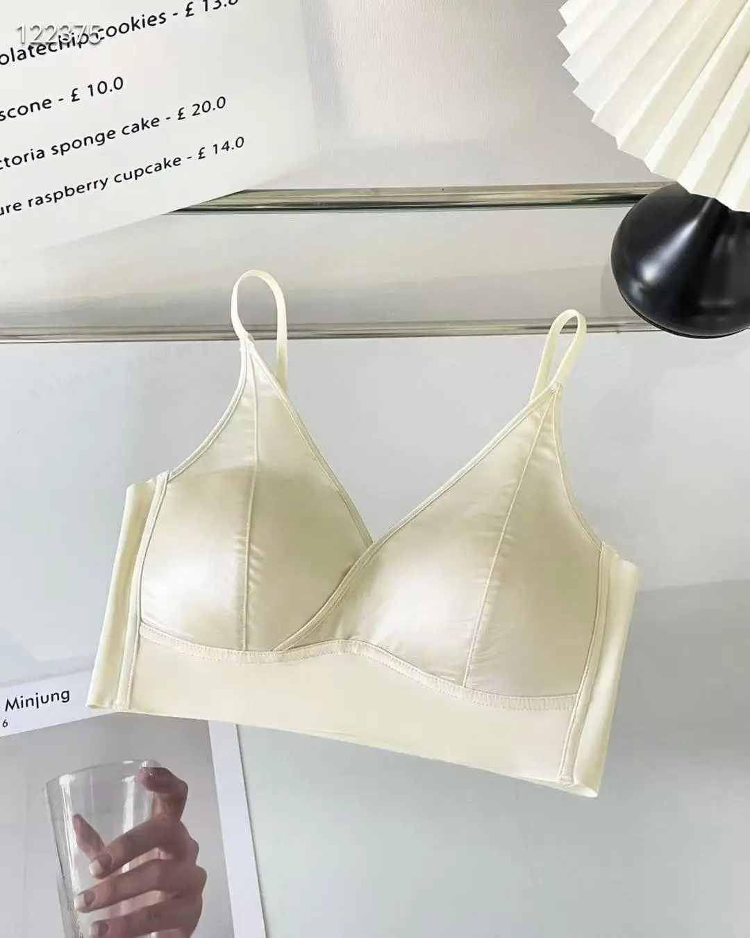 Spring & Summer Glossy Triangle Cup Bra One Piece — feature 2