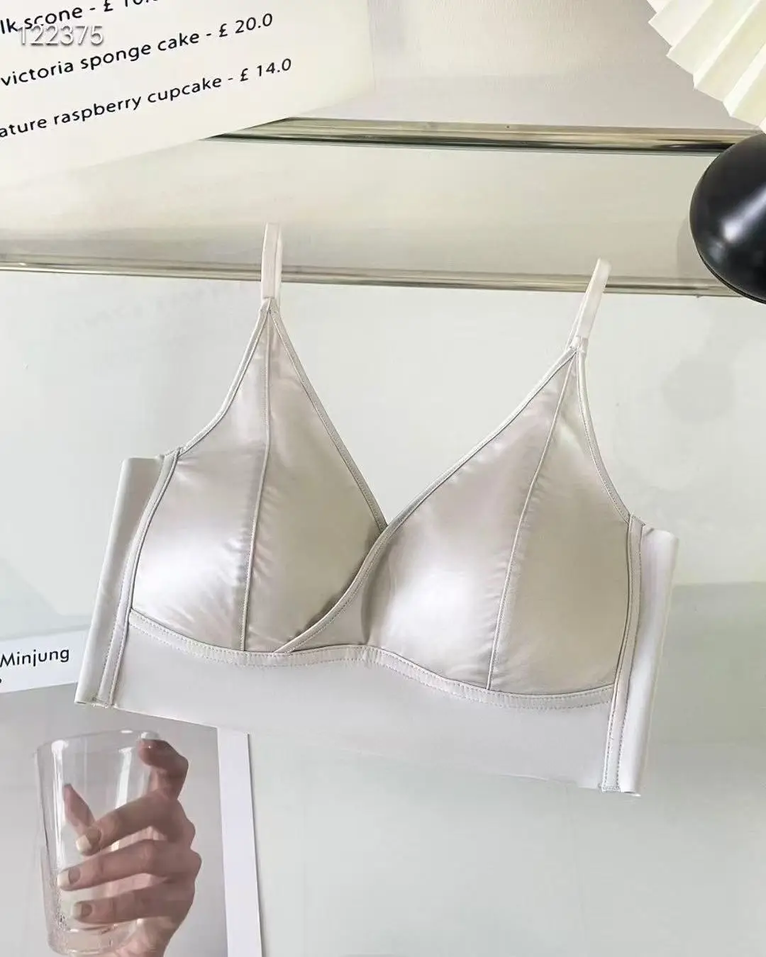Spring & Summer Glossy Triangle Cup Bra One Piece — feature 3