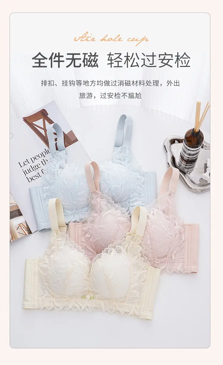 Women's Adjustable Full Cup Bra Pink Lace — feature 2