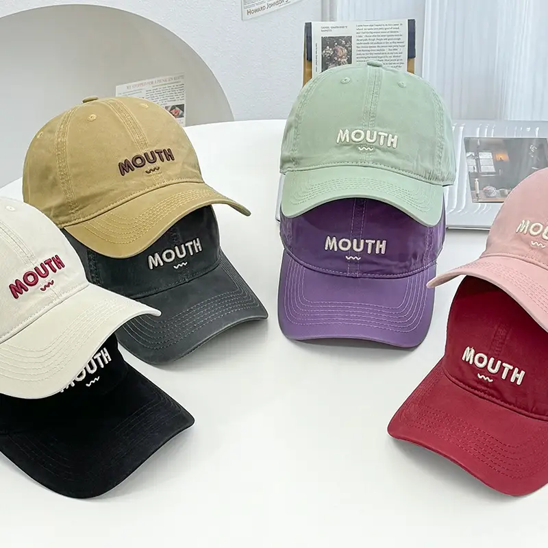 Women's Korean Style Letter Embroidered Baseball Cap - Image 11