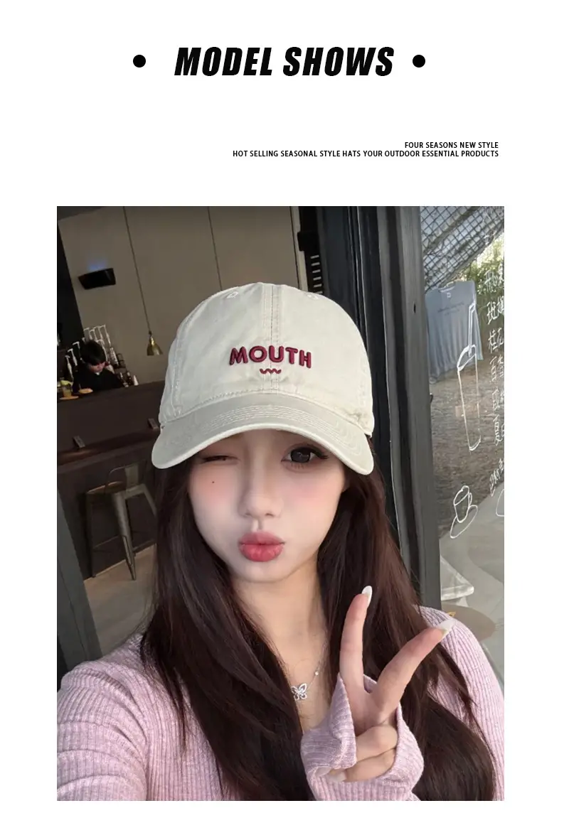 Women's Korean Style Letter Embroidered Baseball Cap — feature 3