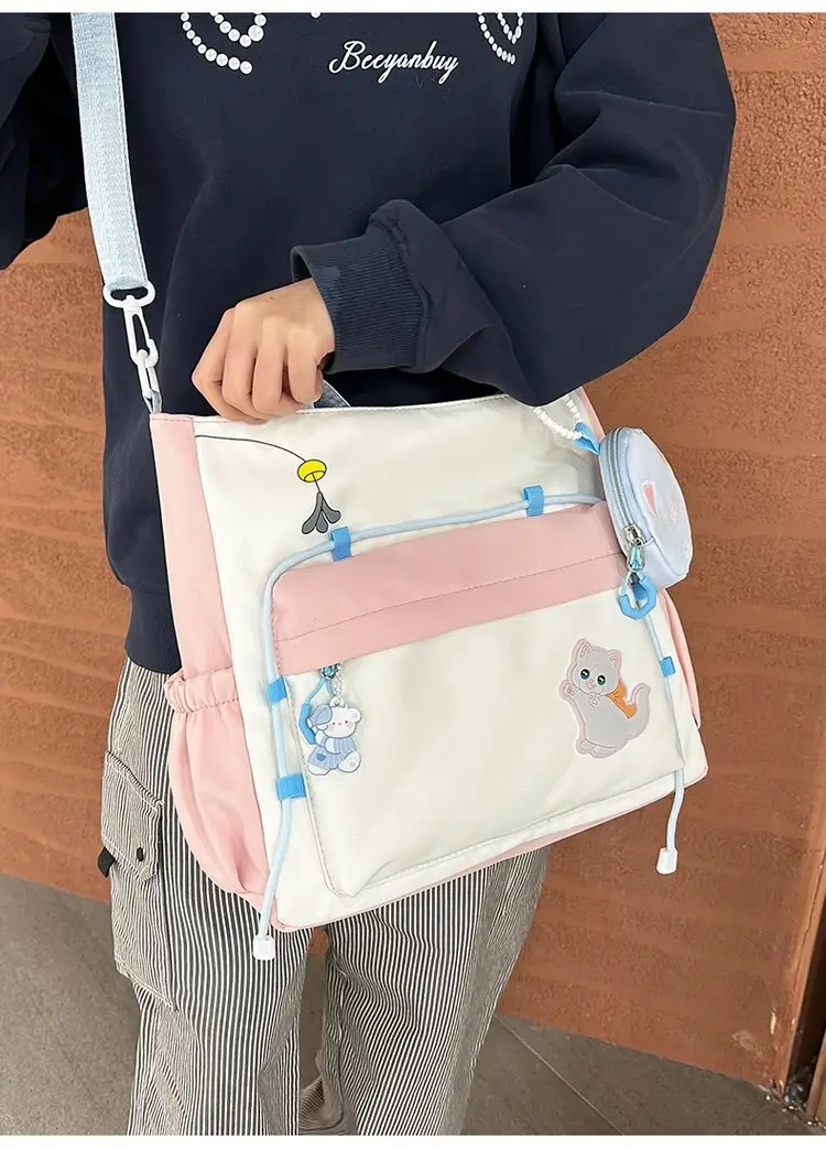 Cute Cat Crossbody Bag for Girls Large Capacity Shoulder Bag — feature 10