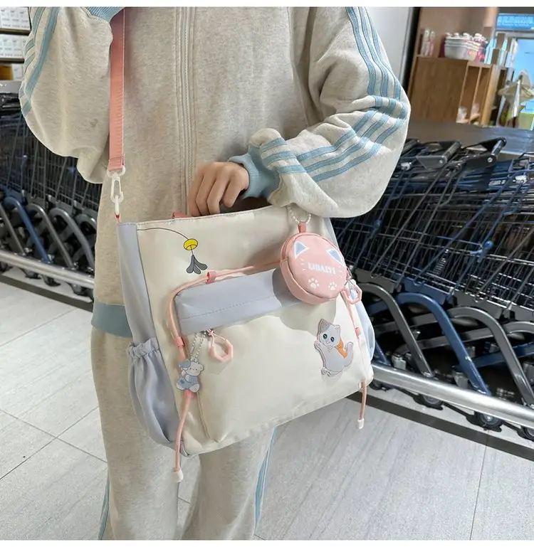 Cute Cat Crossbody Bag for Girls Large Capacity Shoulder Bag — feature 23