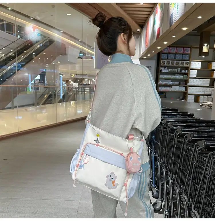 Cute Cat Crossbody Bag for Girls Large Capacity Shoulder Bag — feature 24