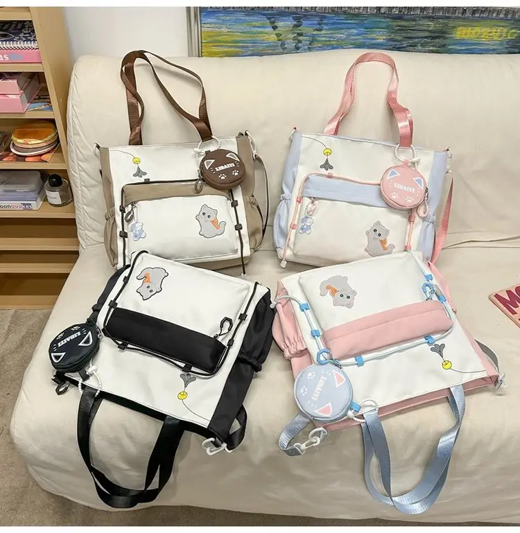 Cute Cat Crossbody Bag for Girls Large Capacity Shoulder Bag — feature 27