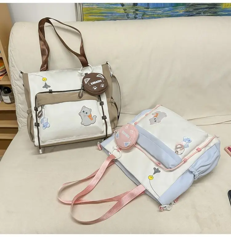 Cute Cat Crossbody Bag for Girls Large Capacity Shoulder Bag — feature 29