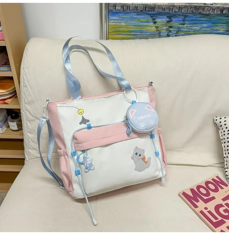 Cute Cat Crossbody Bag for Girls Large Capacity Shoulder Bag — feature 33