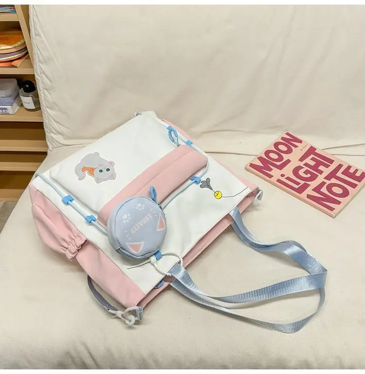 Cute Cat Crossbody Bag for Girls Large Capacity Shoulder Bag — feature 34