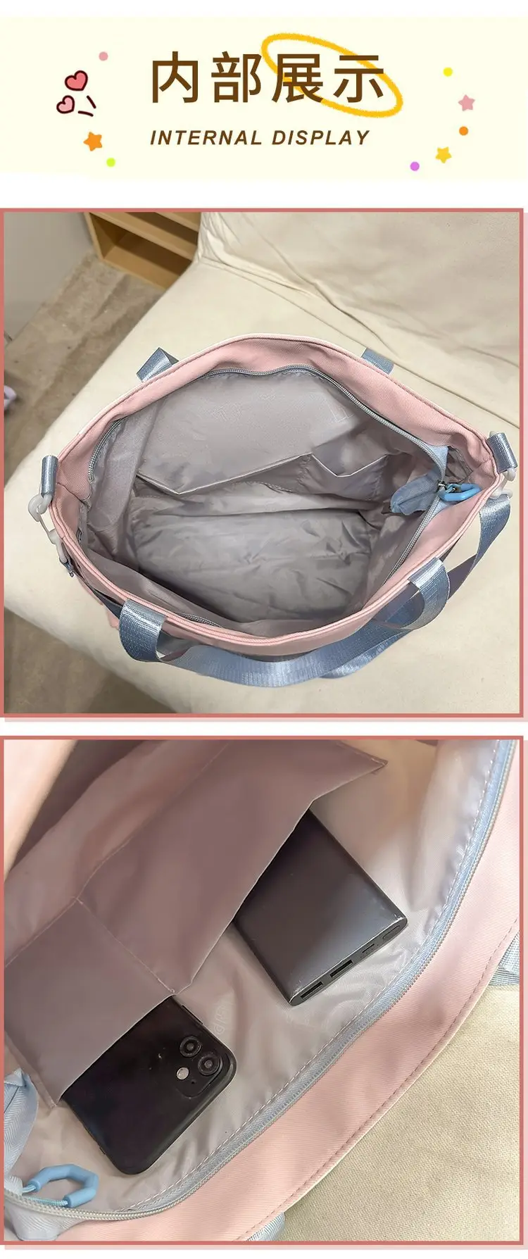 Cute Cat Crossbody Bag for Girls Large Capacity Shoulder Bag — feature 42