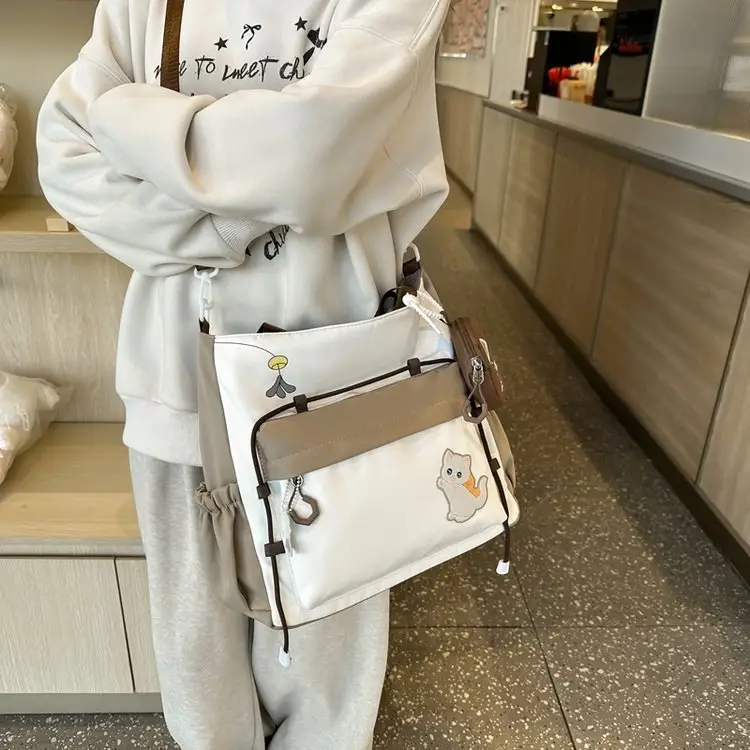 Cute Cat Crossbody Bag for Girls Large Capacity Shoulder Bag — feature 44