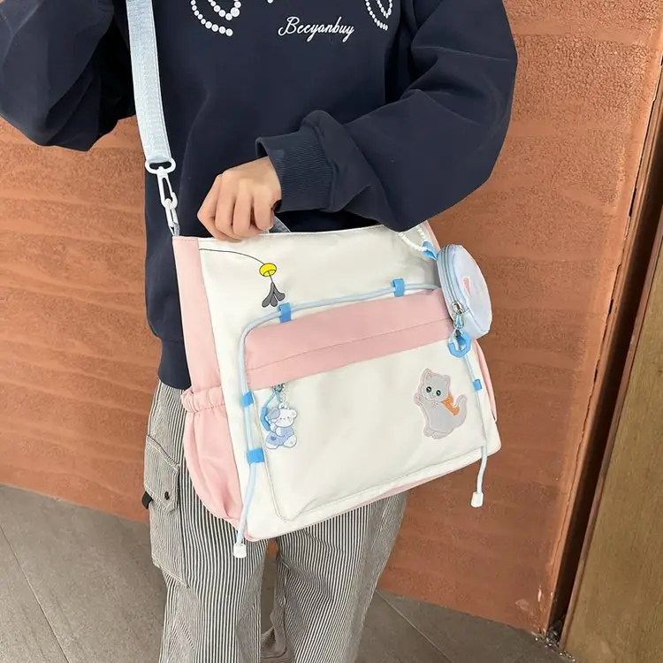 Cute Cat Crossbody Bag for Girls Large Capacity Shoulder Bag — feature 46