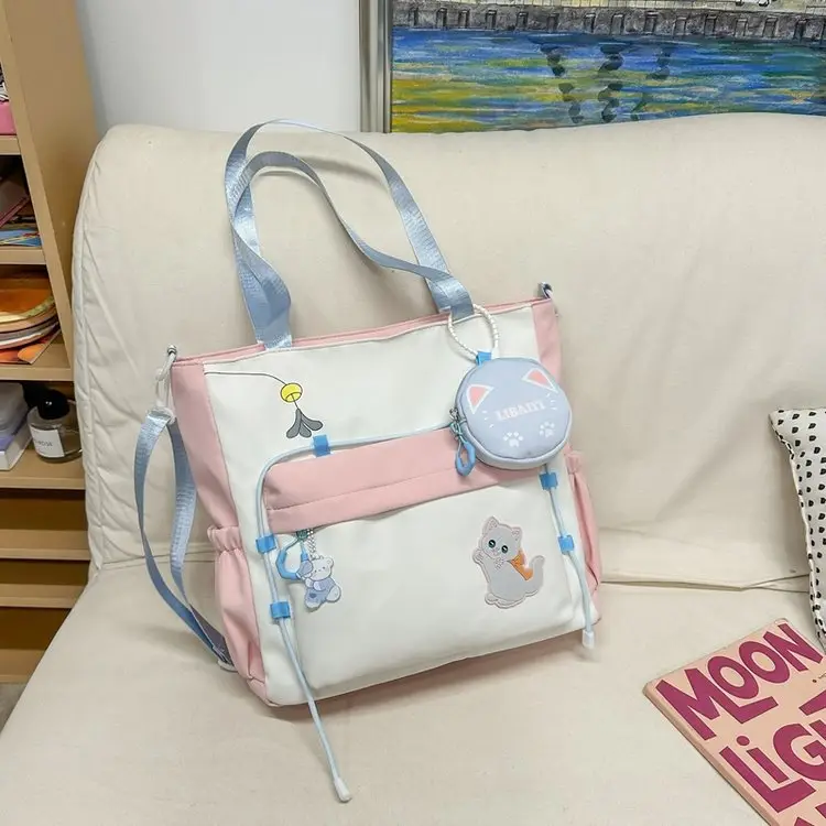 Cute Cat Crossbody Bag for Girls Large Capacity Shoulder Bag — feature 47