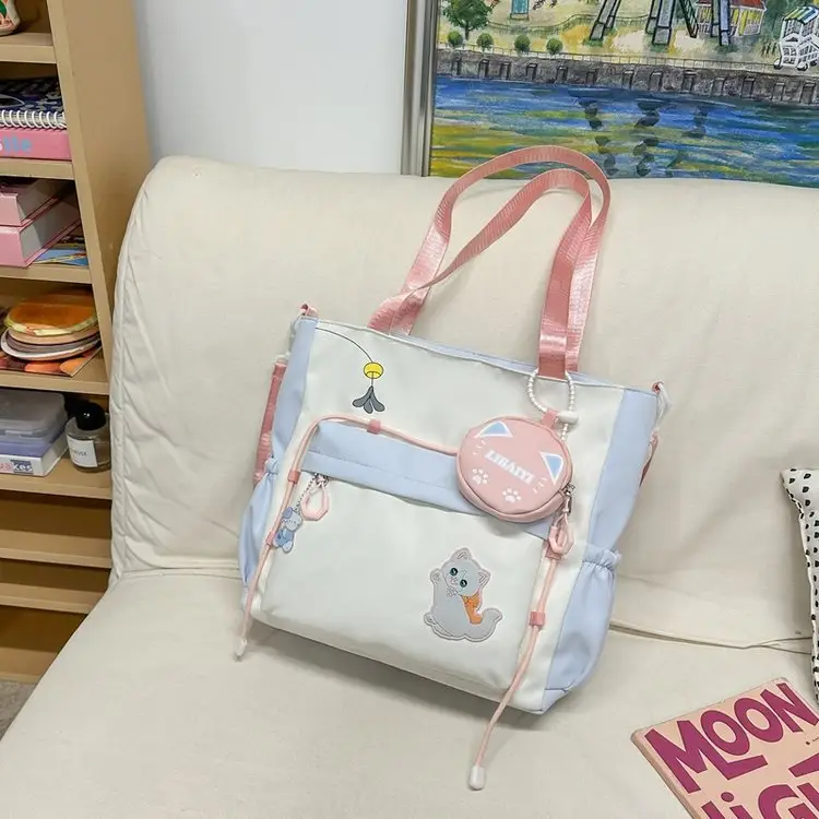 Cute Cat Crossbody Bag for Girls Large Capacity Shoulder Bag — feature 48