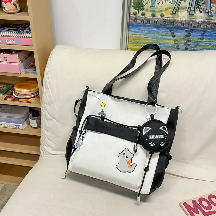 Cute Cat Crossbody Bag for Girls Large Capacity Shoulder Bag — feature 49