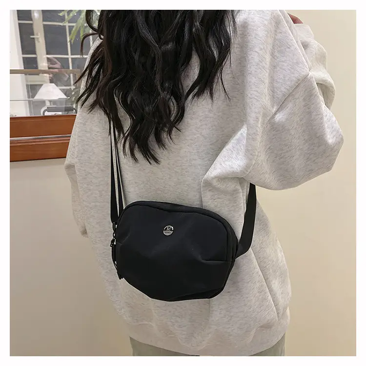 Yellow Nylon Crossbody Bag for Women