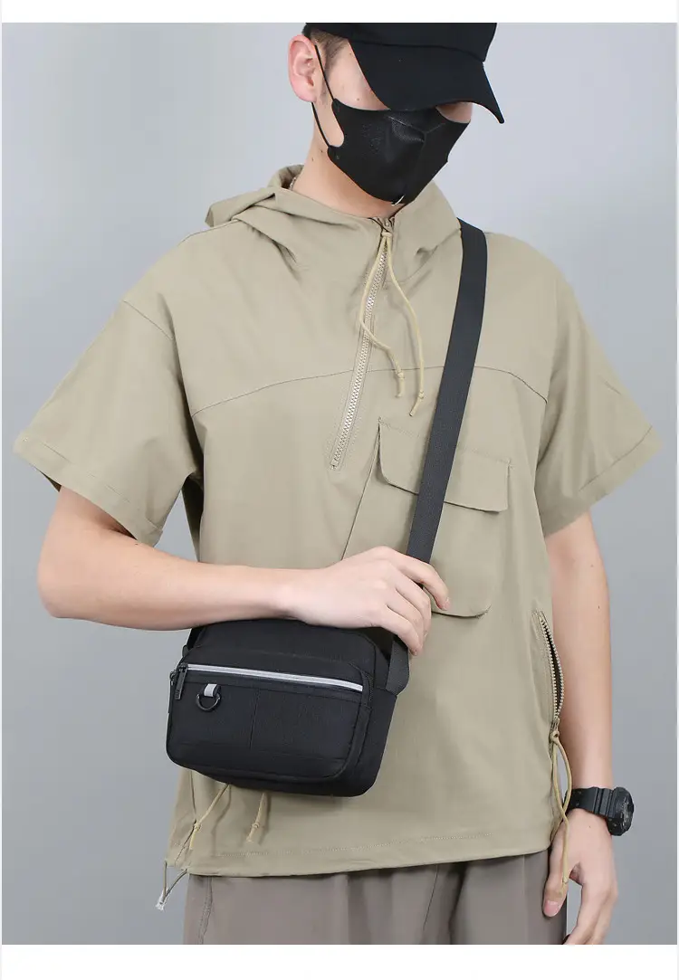 Men's Blue Nylon Shoulder Messenger Bag Set — feature 12