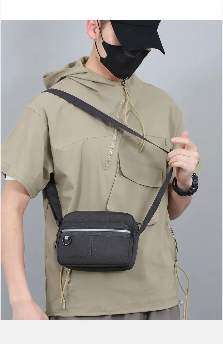 Men's Blue Nylon Shoulder Messenger Bag Set — feature 17