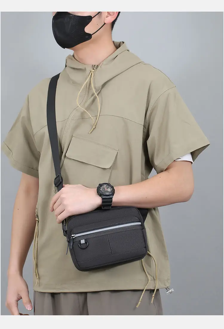Men's Blue Nylon Shoulder Messenger Bag Set — feature 18