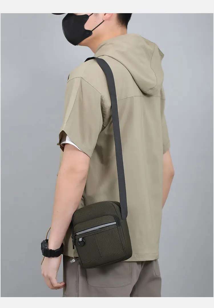 Men's Blue Nylon Shoulder Messenger Bag Set — feature 19