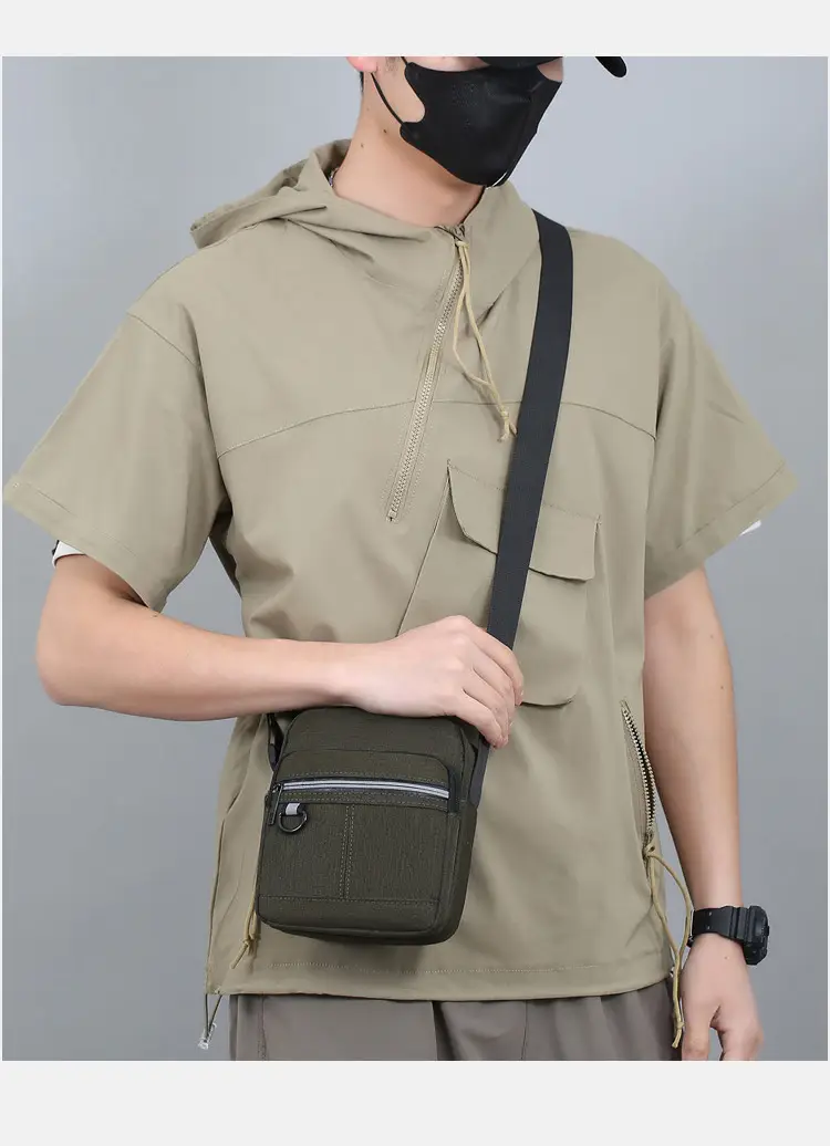 Men's Blue Nylon Shoulder Messenger Bag Set — feature 20