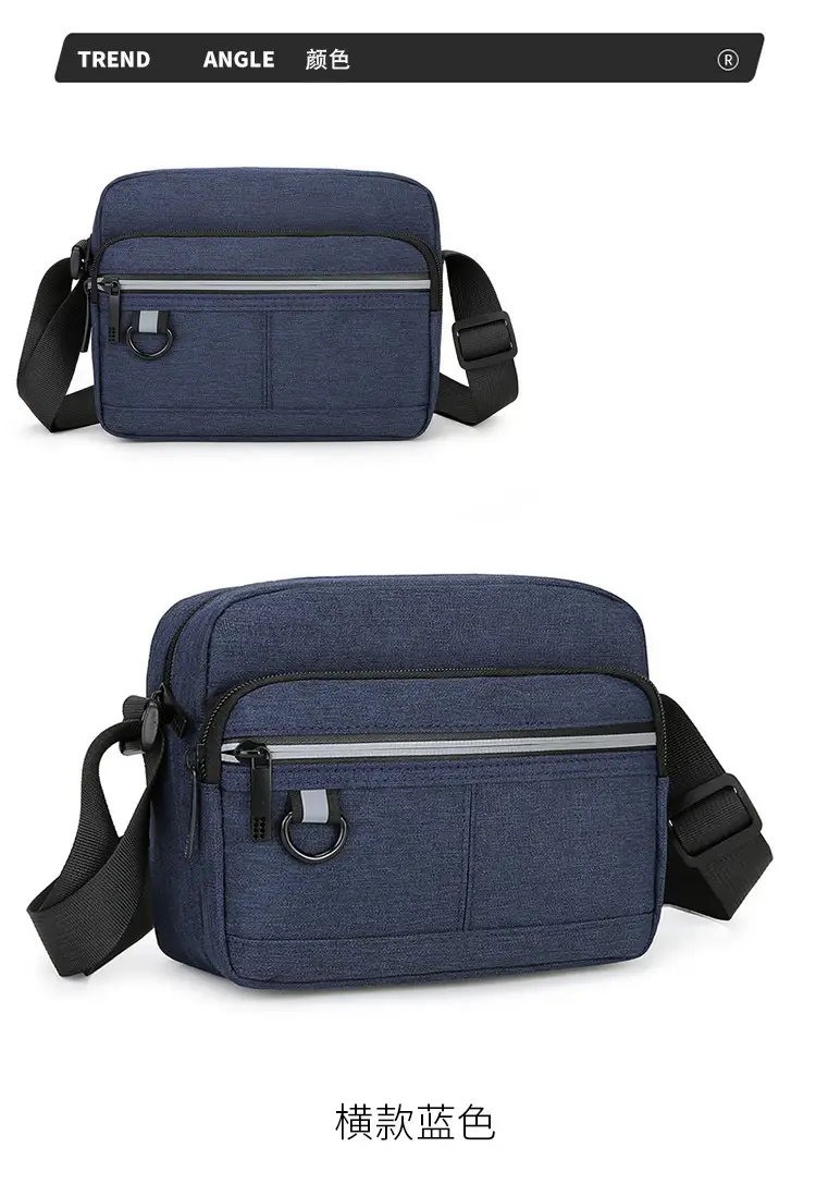 Men's Blue Nylon Shoulder Messenger Bag Set — feature 25
