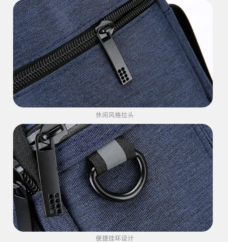 Men's Blue Nylon Shoulder Messenger Bag Set — feature 39