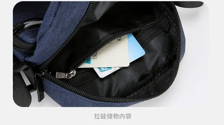 Men's Blue Nylon Shoulder Messenger Bag Set — feature 41