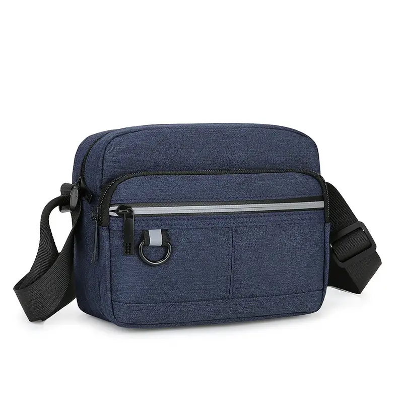Men's Blue Nylon Shoulder Messenger Bag Set - Image 3