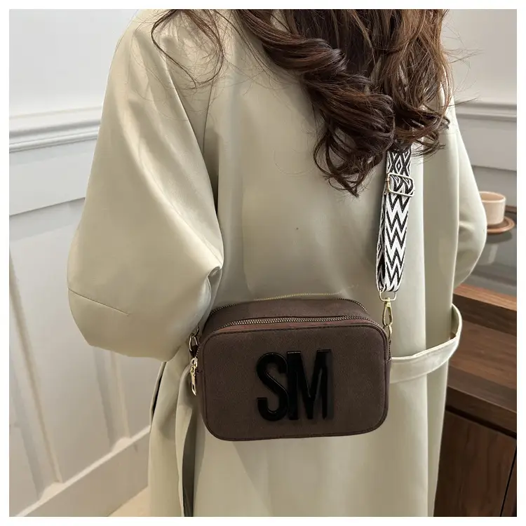 Women's Maroon Crossbody Bag with Zigzag Strap — feature 28