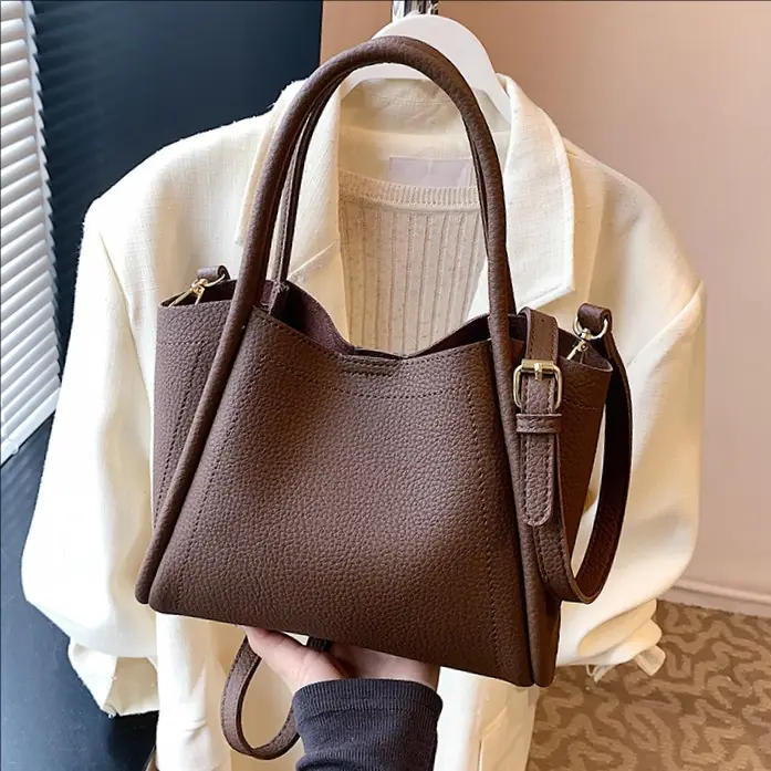 Women's Large Capacity Soft Leather Crossbody Bag Brown 2025 - Image 7
