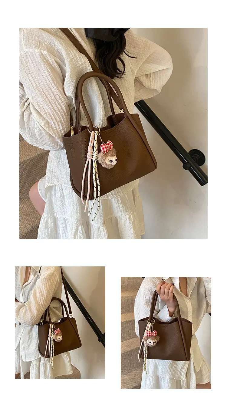 Women's Large Capacity Soft Leather Crossbody Bag Brown 2025 — feature 9