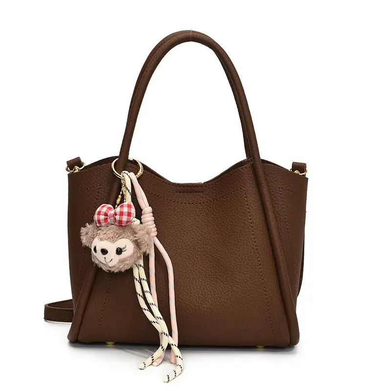 Women's Large Capacity Soft Leather Crossbody Bag Brown 2025 - Image 3