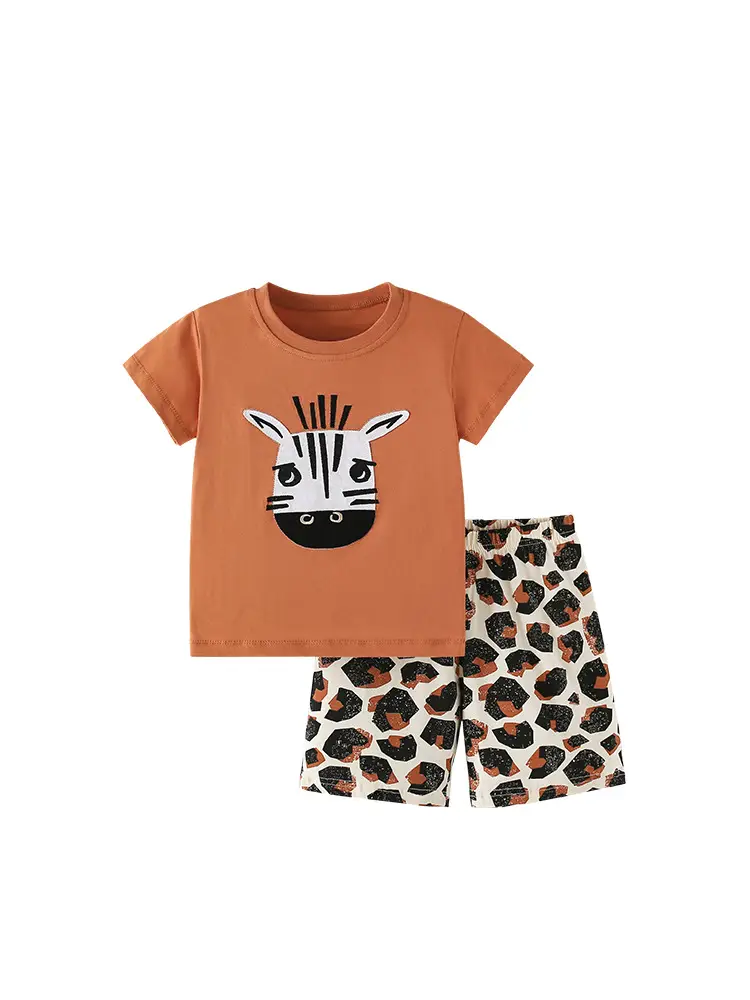 Malwee Boys Orange Zebra Print T-Shirt - Image 6