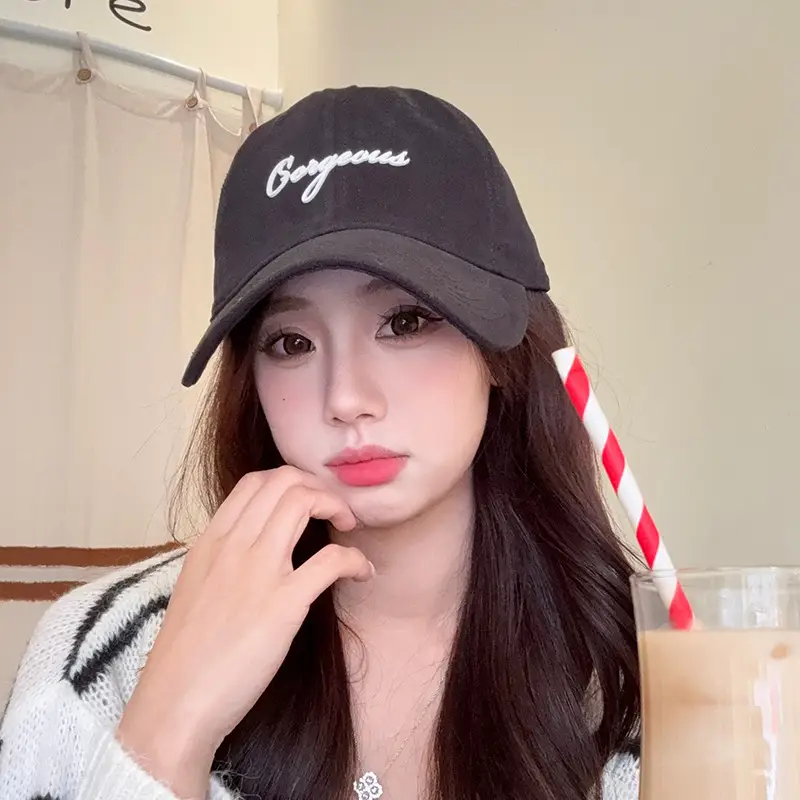 Women's Pink Embroidered Baseball Cap Serious - Image 9