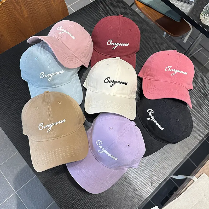 Women's Pink Embroidered Baseball Cap Serious - Image 12