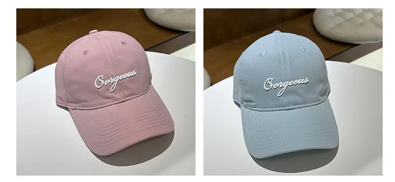 Women's Pink Embroidered Baseball Cap Serious — feature 12