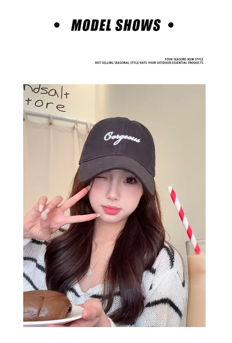 Women's Pink Embroidered Baseball Cap Serious — feature 3