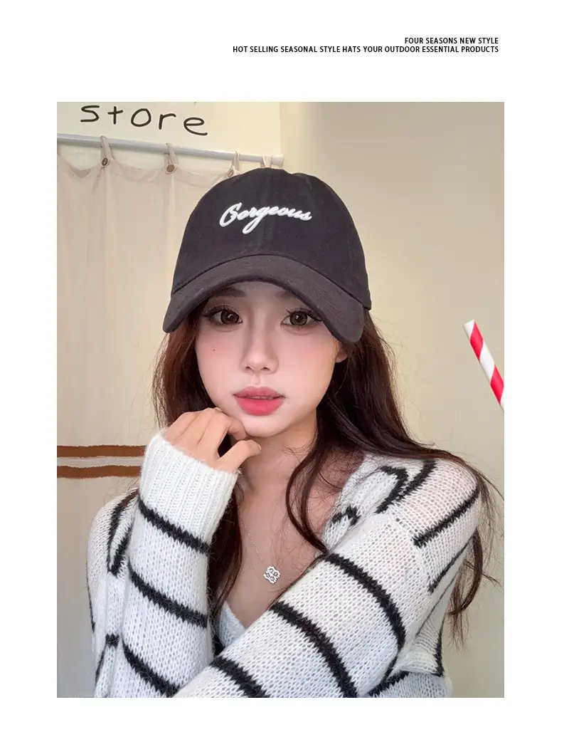 Women's Pink Embroidered Baseball Cap Serious — feature 5