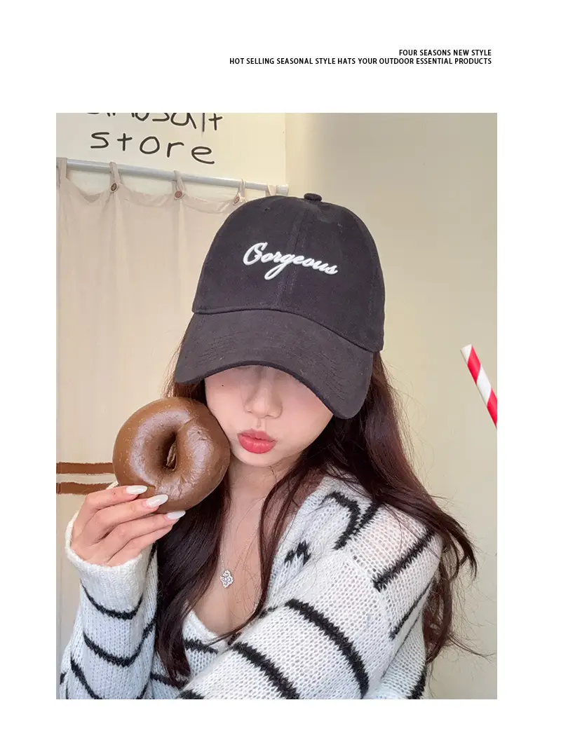 Women's Pink Embroidered Baseball Cap Serious — feature 6